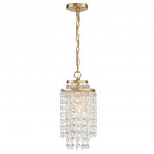 Crystorama GAB-B7301-GA - Gabrielle 1 Light Antique Gold Mini Pendant