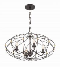 Crystorama ZUC-A9034-EB-GA - 4 Light English Bronze Chandelier