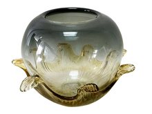 Dale Tiffany AV15532 - Amber Leaf Hand Blown Art Glass Vase