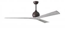 Matthews Fan Company IR3-TB-BW-72 - Irene-3 three-blade paddle fan in Textured Bronze finish with 72” solid barn wood tone blades.