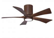 Matthews Fan Company IR5HLK-WN-WA-42 - IR5HLK five-blade flush mount paddle fan in Walnut finish with 42” solid walnut tone blades and