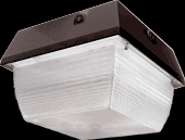 VANDALPROOF 2400 LUMENS VAN3 9 INCH X 9 INCH CEILING MOUNT 32W CFL-QT LAMP 277V PHOTOCELL