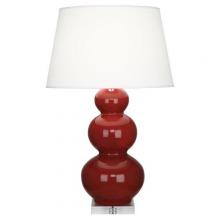 Robert Abbey A355X - Oxblood Triple Gourd Table Lamp