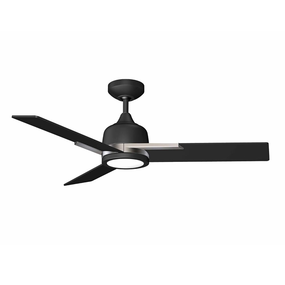 TRITON-44 44 in. Black & Satin Nickel Ceiling Fan