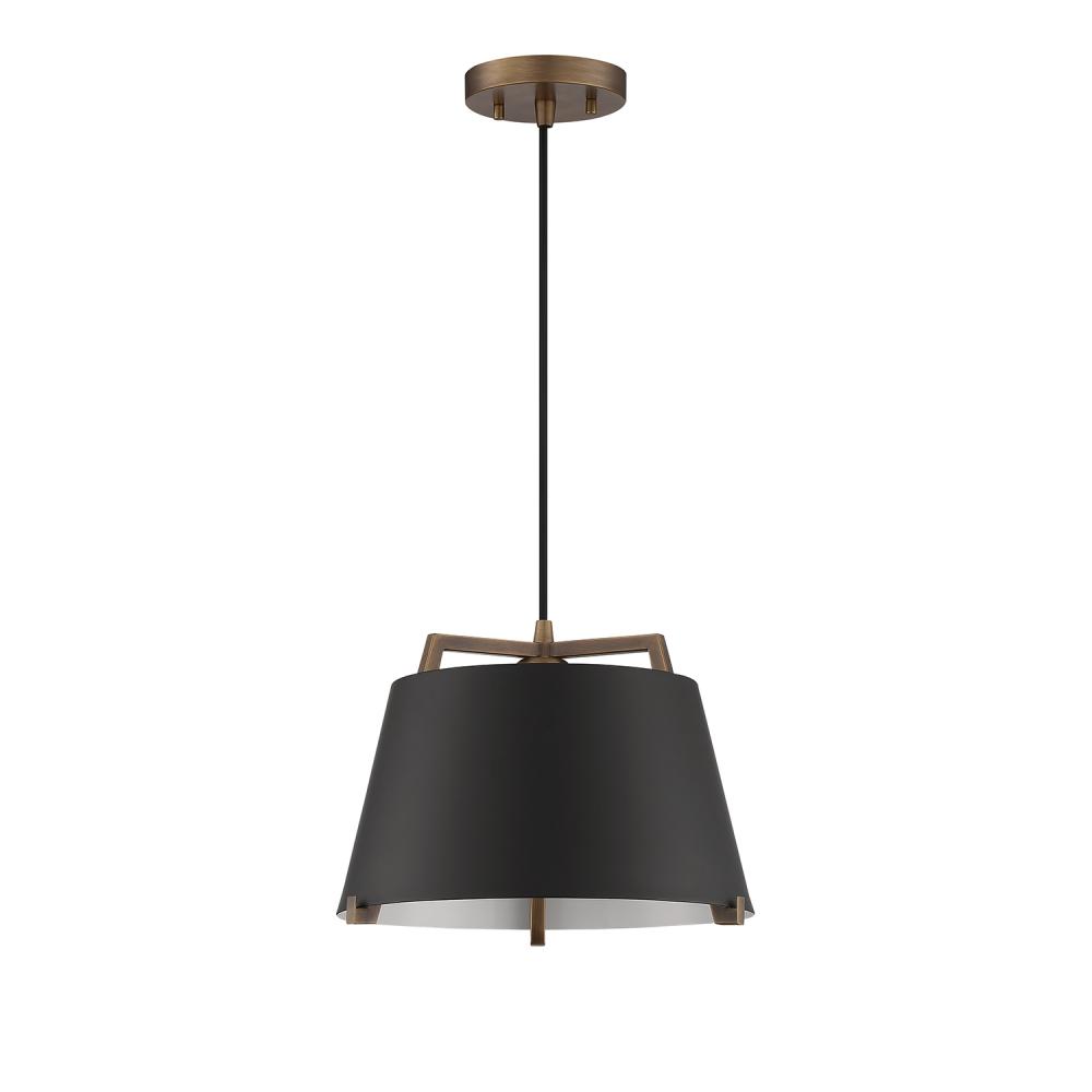 SKY 1-Light Black & Brass Pendant