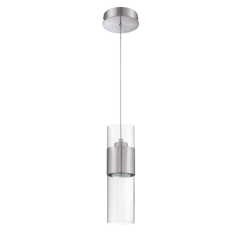 LOLA series 1-Light Satin Nickel Par20 Pendant