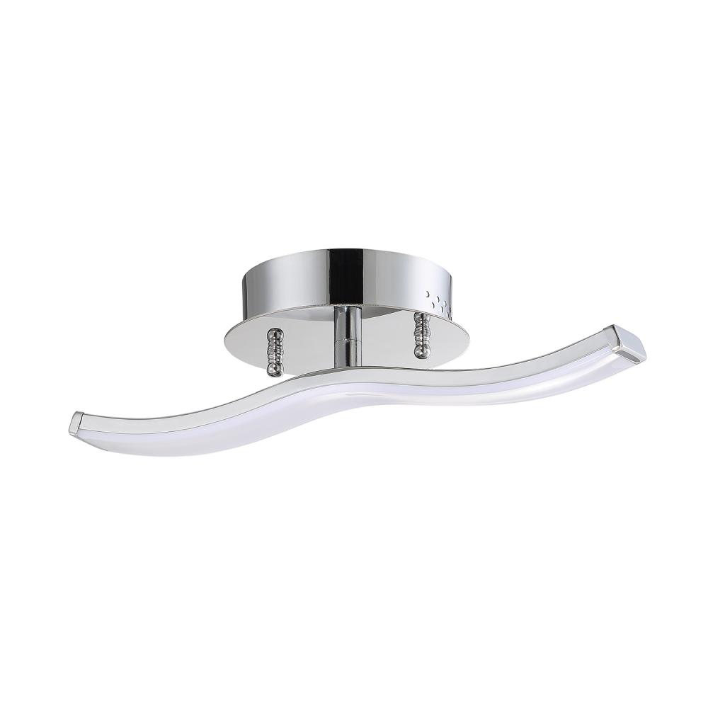 WAVE series 14 inch LED Chrome Flushmount