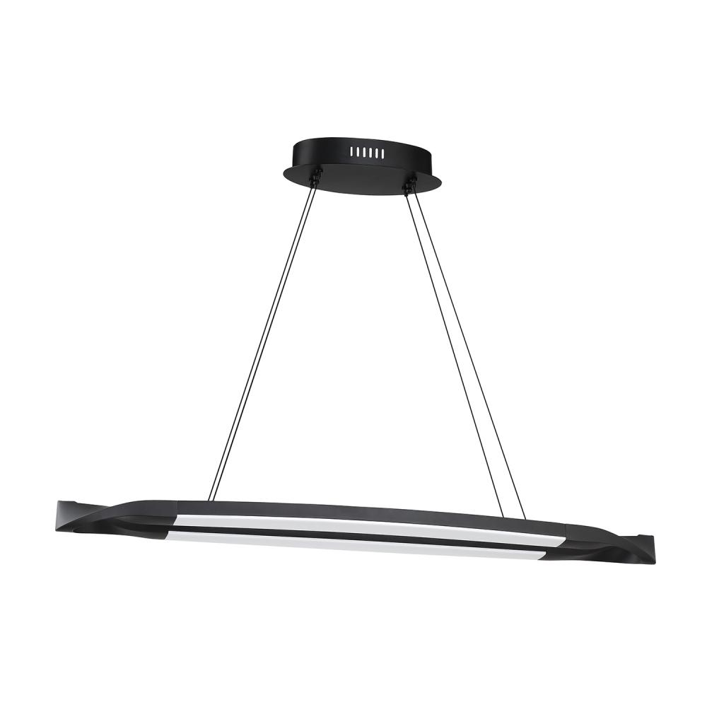 SERPHUS 38 Watt Black Integrated LED Pendant Bar