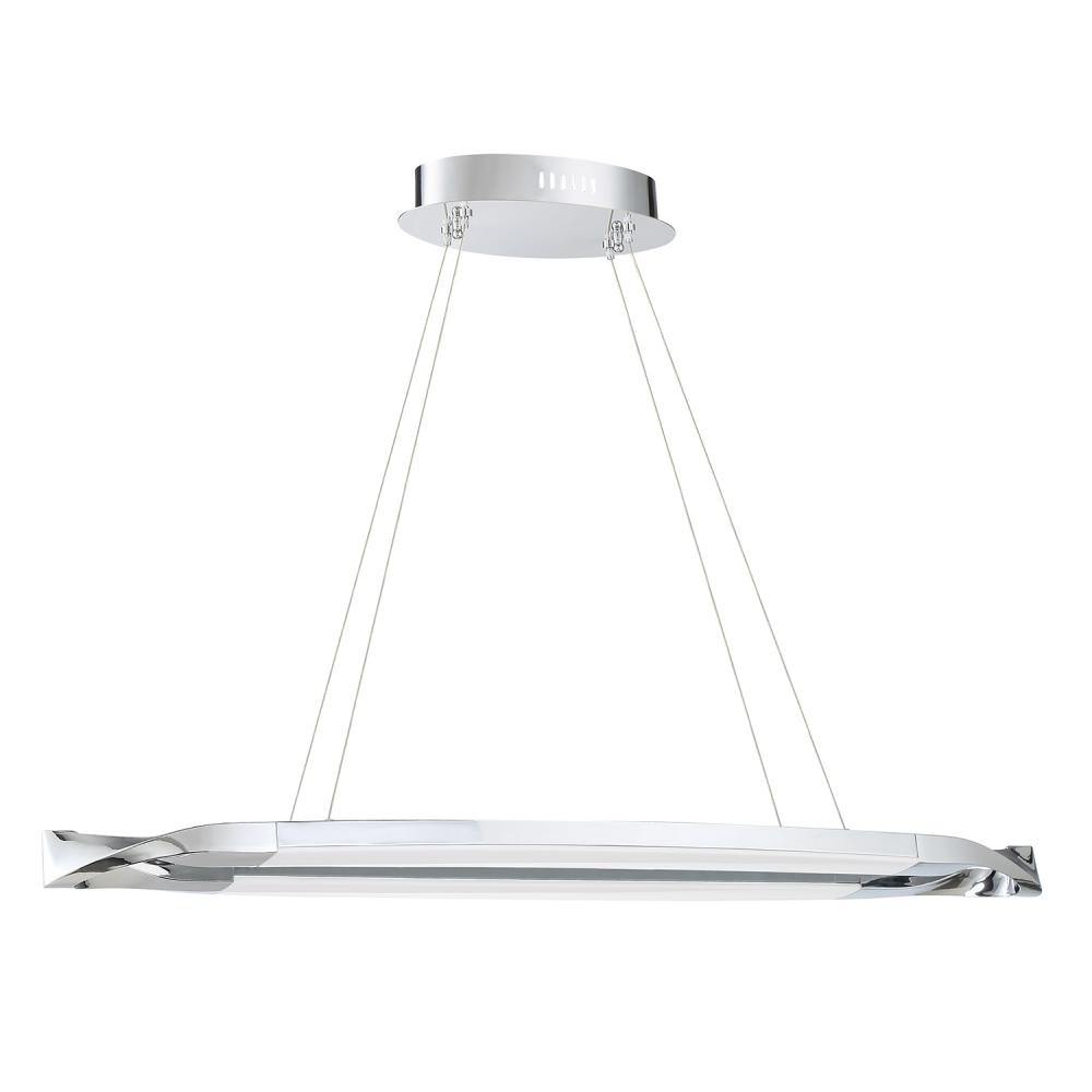 SERPHUS 38 Watt Chrome Integrated LED Pendant Bar