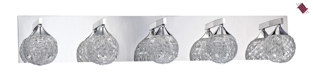 SOLARO 5-Light Chrome Vanity Light