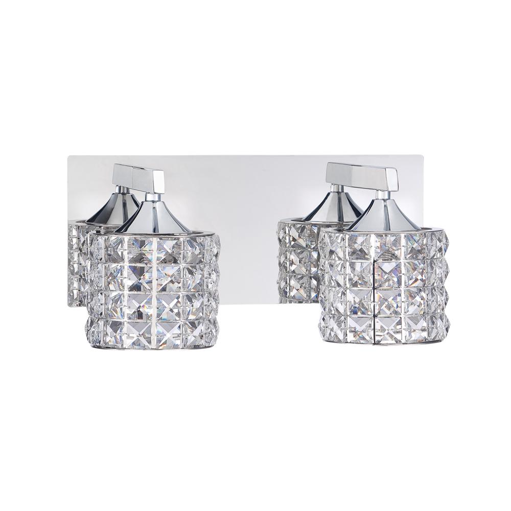 LUSTRA 2-Light Chrome Vanity Light