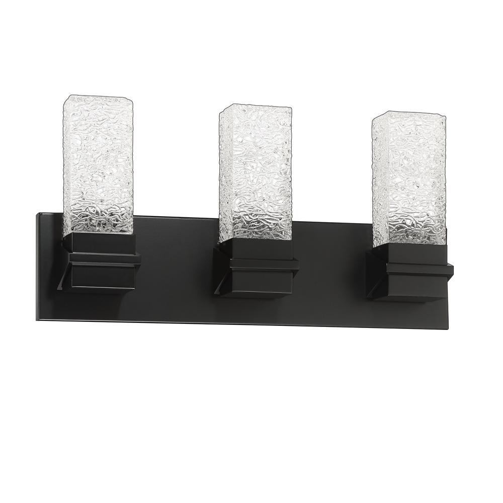 ICE 3-Light-LED Black Vanity Light