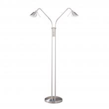 Kendal FL4048-2-SN - OSLO TWINS Satin Nickel Floor Lamp