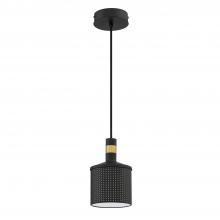 Kendal PF110-BLK/BRS - AXIS 1-Light Black & Brass Pendant