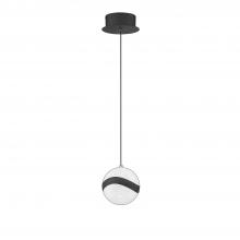 Kendal PF145-1LM-BLK - MYSTYKE 6 in. 1-Light Black LED Pendant