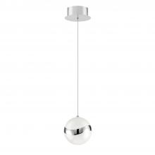 Kendal PF145-1LM-CH - MYSTYKE 6 in. 1-Light Chrome LED Pendant