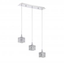 Kendal PF62-3LBR-CH - SHIMERA series 3-Light Chrome Pendant Bar