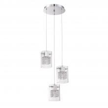 Kendal PF63-3LPA-CH - Politan series 3-Light Chrome Pendant Pan