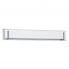 Kendal VF2400WH-7L-CH - Aurora 7-Light Chrome Vanity Light with White Glass