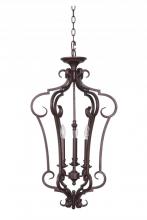 Mariana 880386 - Three Light Tortoise Bronze Open Frame Foyer Hall Fixture