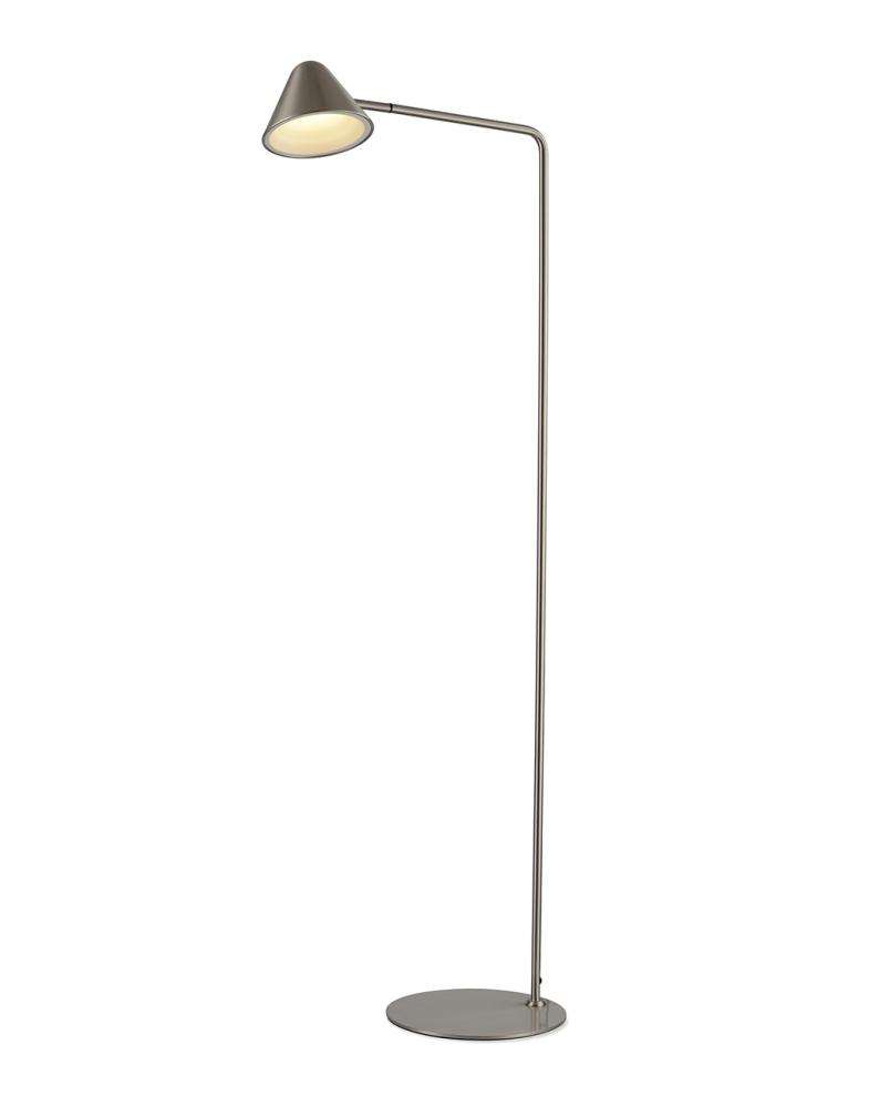 Cove Floor Lamp Satin Nickel