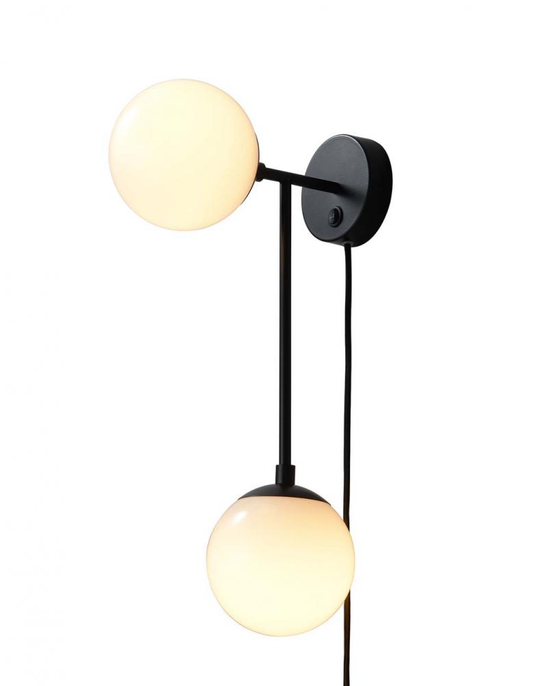 Duo Sconce, Matte Black