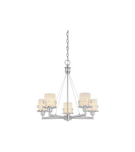 Five Light Satin Nickel Up Chandelier