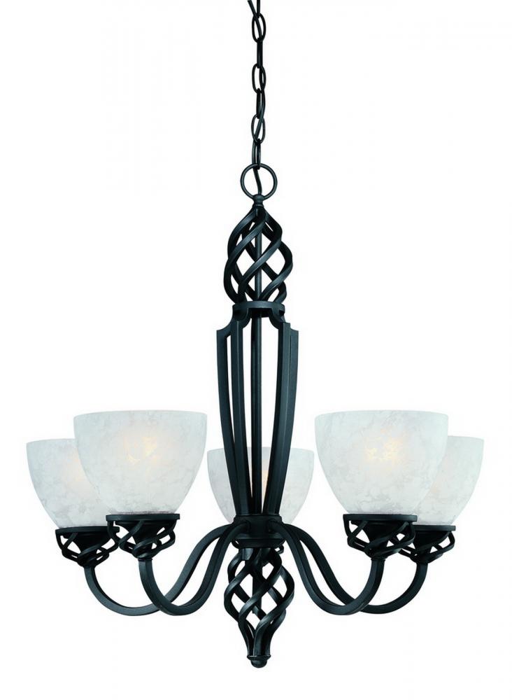 Five Light Midnight Up Chandelier