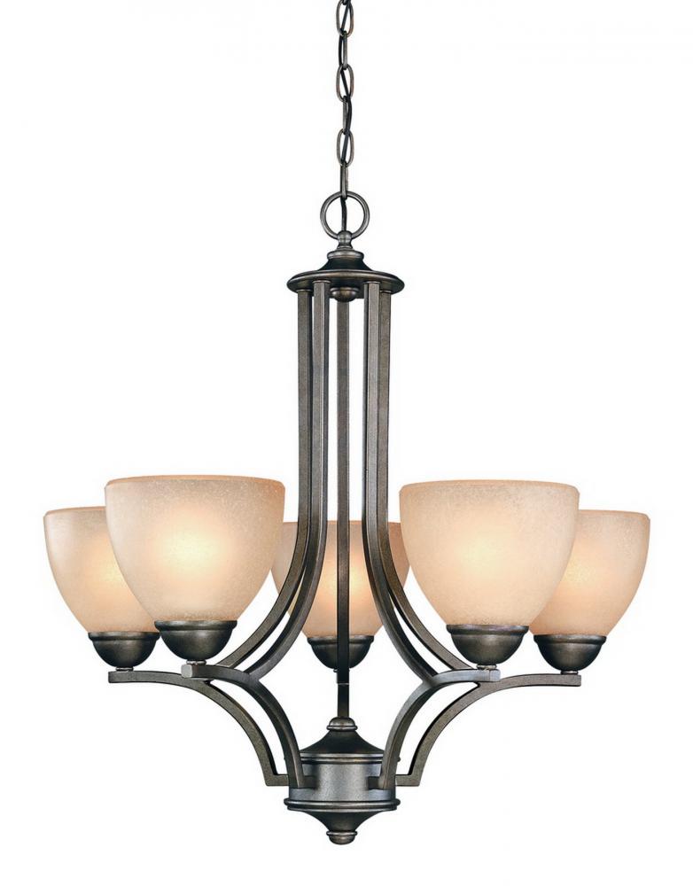 Five Light Vista Up Chandelier