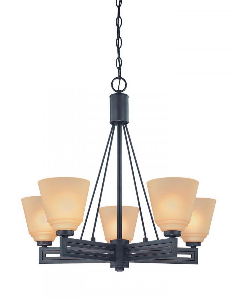 Five Light Bolivian Up Chandelier