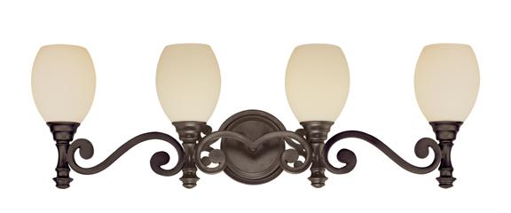 Four Light Antique Bronze Vanity