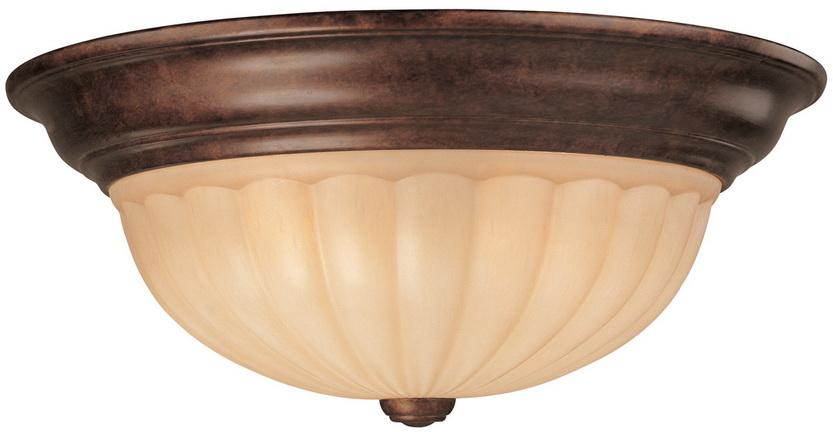 Two Light Peruvian Bowl Flush Mount