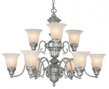 Dolan Designs 123-09 - Nine Light Satin Nickel Up Chandelier