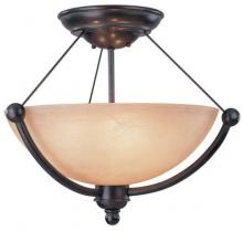 Dolan Designs 1665-20 - Three Light Antique Bronze Bowl Semi-Flush Mount