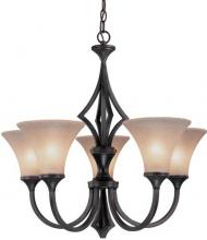 Dolan Designs 2150-34 - Five Light Olde World Iron Up Chandelier