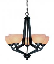 Dolan Designs 2160-34 - Five Light Olde World Iron Up Chandelier