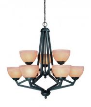 Dolan Designs 2162-34 - Nine Light Olde World Iron Up Chandelier