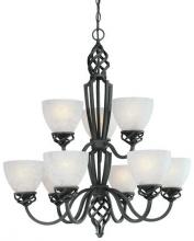 Dolan Designs 2332-110 - Nine Light Midnight Up Chandelier