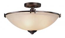 Dolan Designs 2425-90 - Three Light Sienna Bowl Semi-Flush Mount