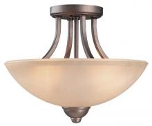 Dolan Designs 2555-66 - Three Light Vista Bowl Semi-Flush Mount