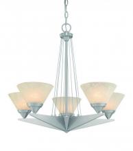 Dolan Designs 2650-09 - Five Light Satin Nickel Up Chandelier