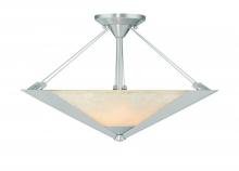 Dolan Designs 2655-09 - Two Light Satin Nickel Bowl Semi-Flush Mount