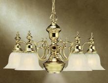 Dolan Designs 660-02 - Solid Pol. Brass Down Chandelier