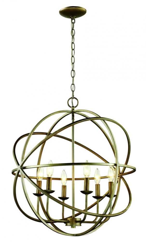 6LT CHANDELIER-MULTI RING ORB-