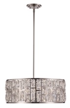 Trans Globe 71345 PC - Vibrant 20" Crystal Drum Shade Chandelier