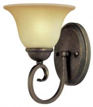 Westinghouse 6659200 - 1 Light Wall Fixture Ebony Bronze Finish Aged Alabaster Glass