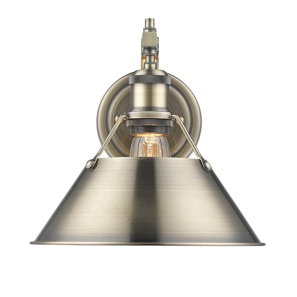 Orwell 1-Light Wall Sconce in Aged Brass