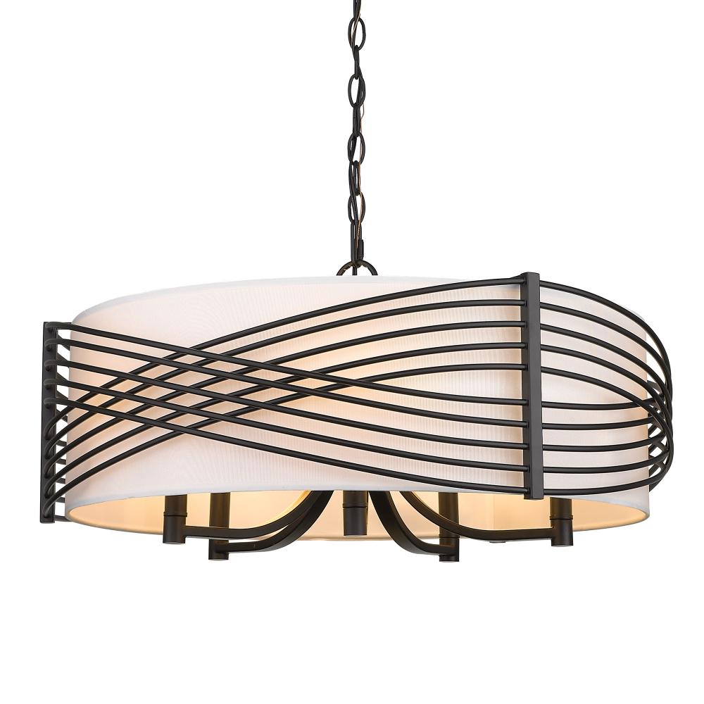 Zara 5-Light Chandelier in Matte Black