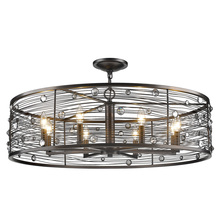 Golden 1998-8SF EBB - Bijoux 8SF Light Semi-Flush in Brushed Etruscan Bronze