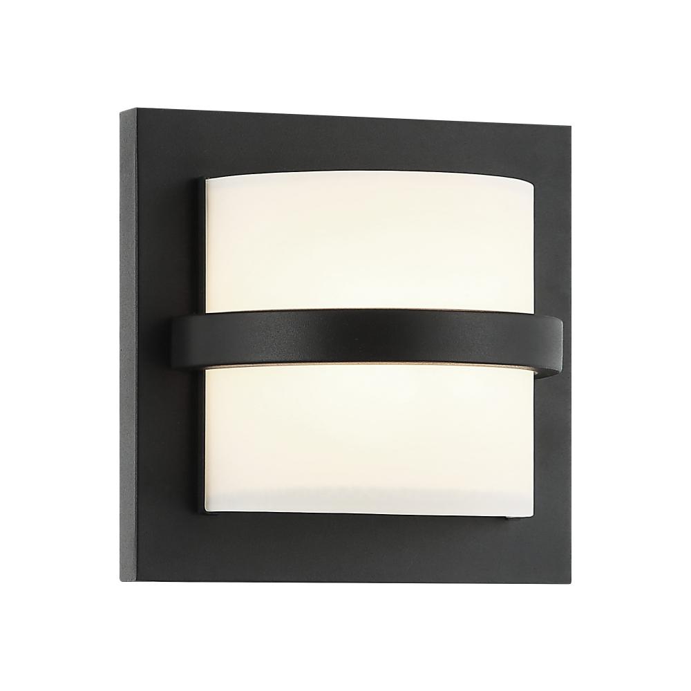 1 LT 7”W "BRAMPTON" MATTE BLACK WALL SCONCE